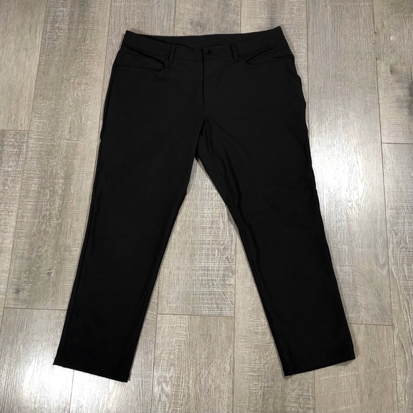 LULULEMON Men's ABC Classic Fit 5 Pocket Warpstreme Pant Black Size 36 - Picture 1 of 10